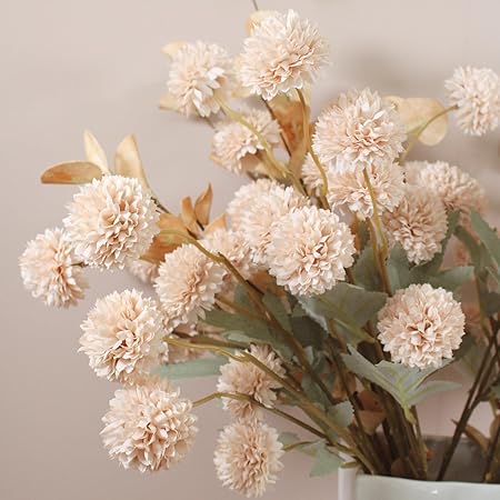 Artificial Mum Flowers with Eucalyptus (10 Stems)