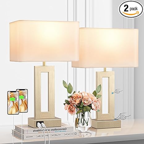 Seealle 3-Way Dimmable Touch Lamps (Set of 2)