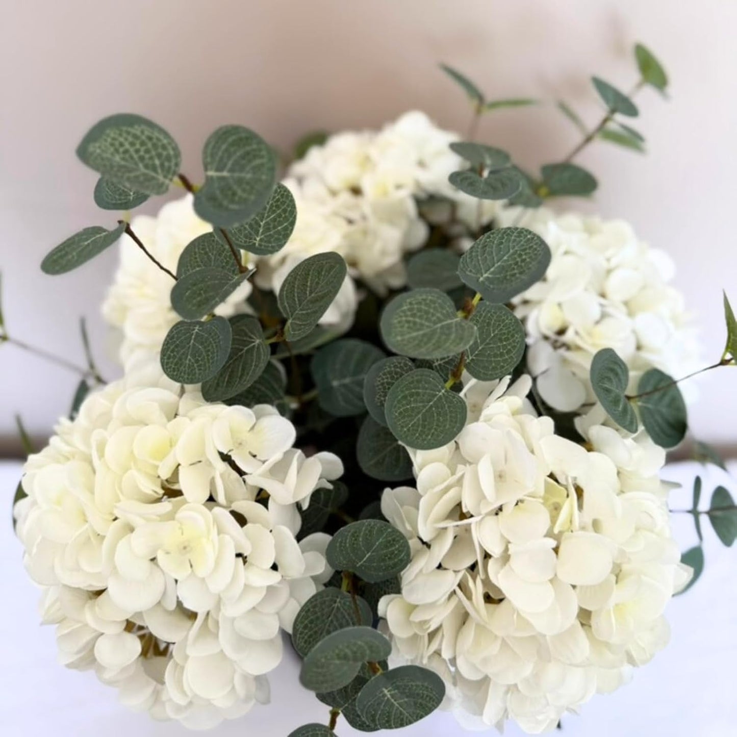 Real Touch Hydrangea & Eucalyptus Arrangement