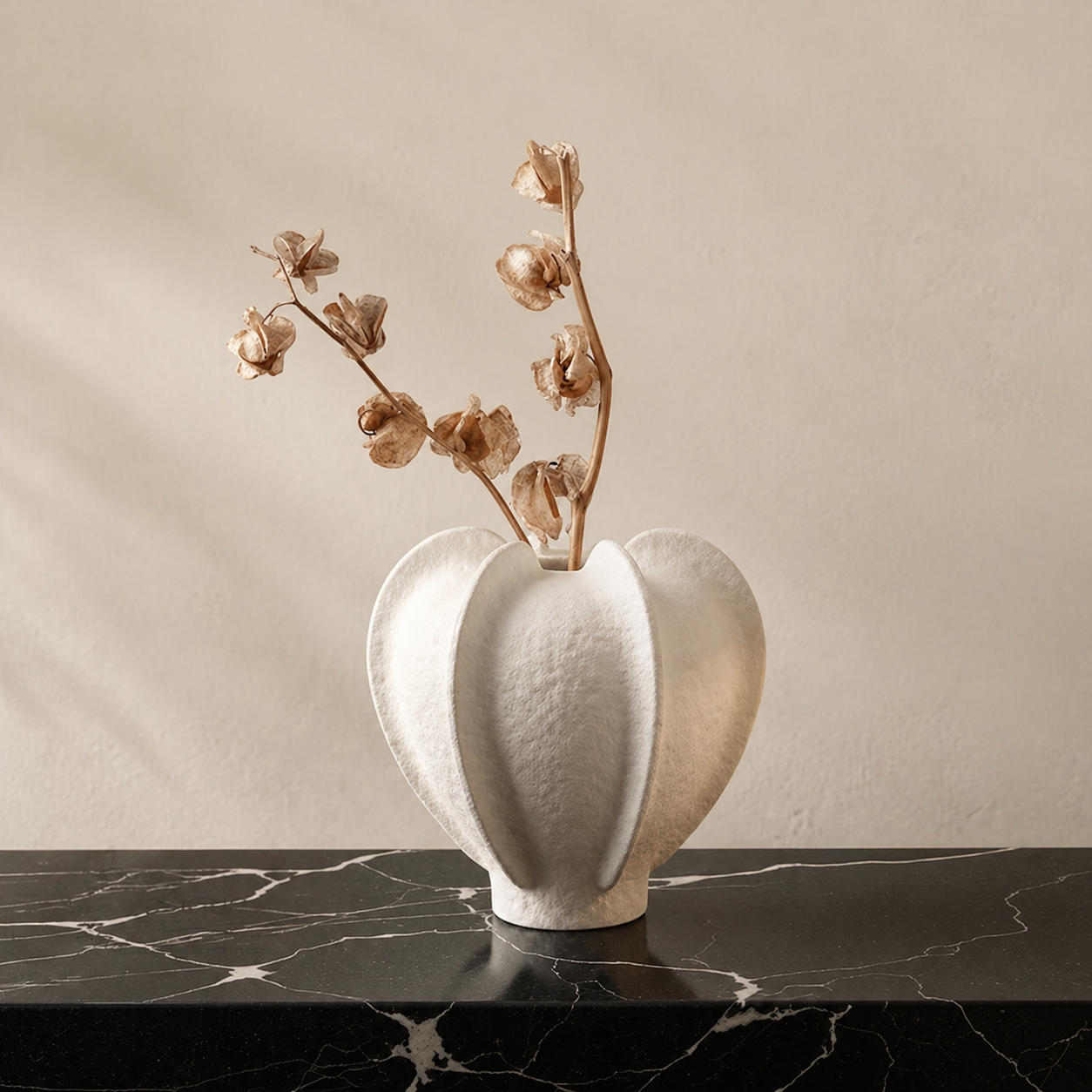 Textured Ceramic Flower Vase