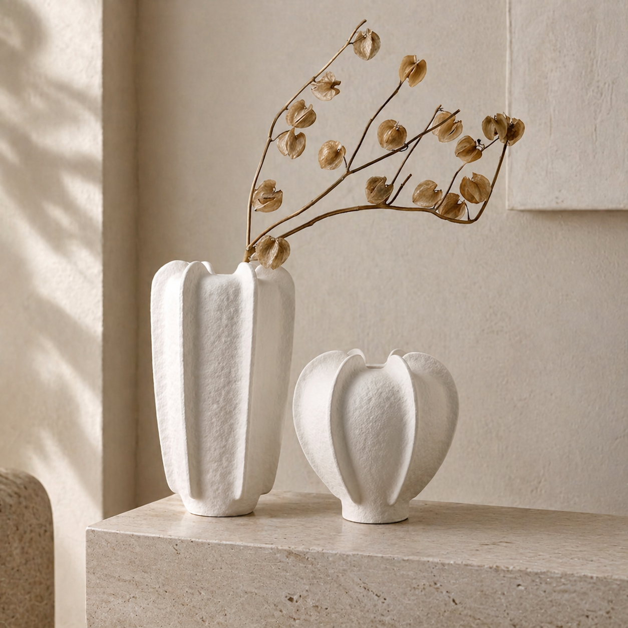 Textured Ceramic Flower Vase