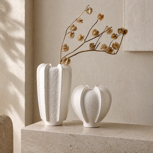 Textured Ceramic Flower Vase