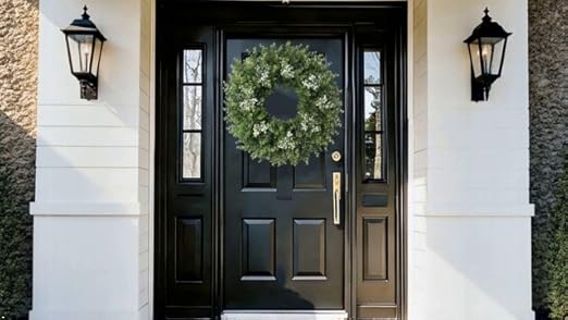 26" UV-Resistant Boxwood Wreath