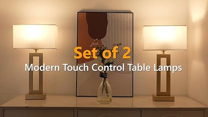 Seealle 3-Way Dimmable Touch Lamps (Set of 2)