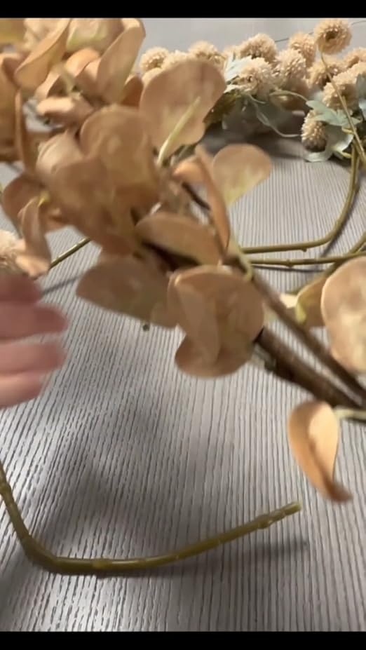 Artificial Mum Flowers with Eucalyptus (10 Stems)