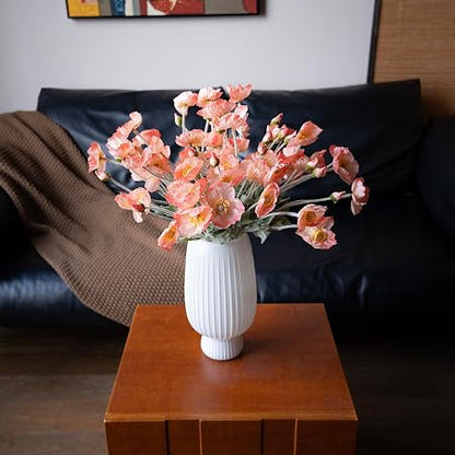 DUYONE Artificial Silk Poppy Flowers (6PCS)