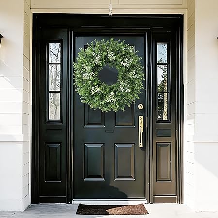 26" UV-Resistant Boxwood Wreath