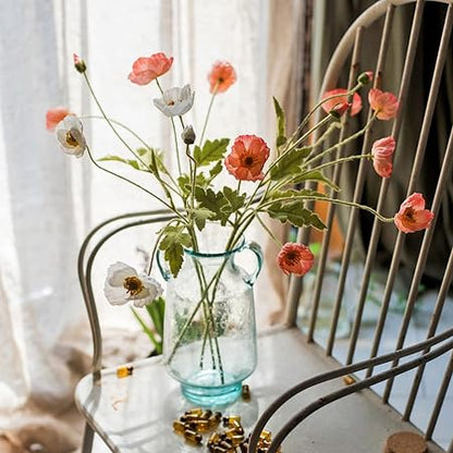 DUYONE Artificial Silk Poppy Flowers (6PCS)