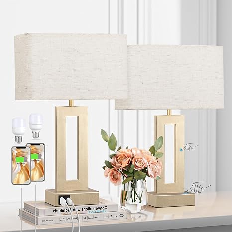 Seealle 3-Way Dimmable Touch Lamps (Set of 2)