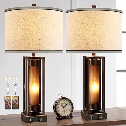 Seealle 3-Way Dimmable Touch Lamps (Set of 2)