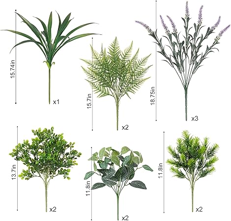 Hrobek UV-Resistant Faux Plants (12PCS)