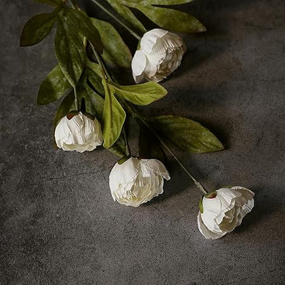 Artificial Silk Peony Flowers (6PCS)