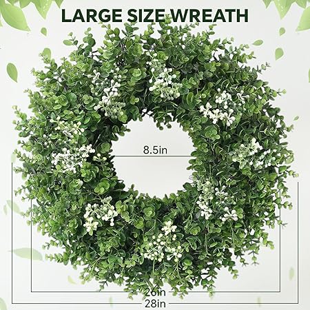 26" UV-Resistant Boxwood Wreath