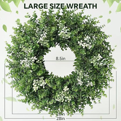 26" UV-Resistant Boxwood Wreath