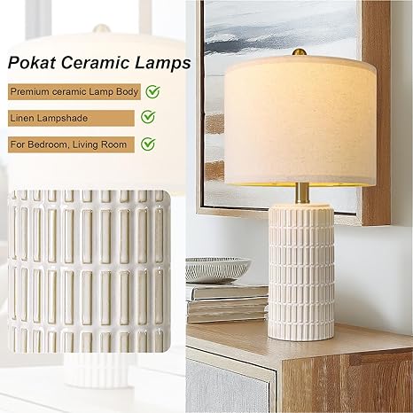 PoKat Ceramic Table Lamps (Set of 2)