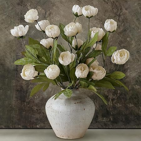 Artificial Silk Peony Flowers (6PCS)
