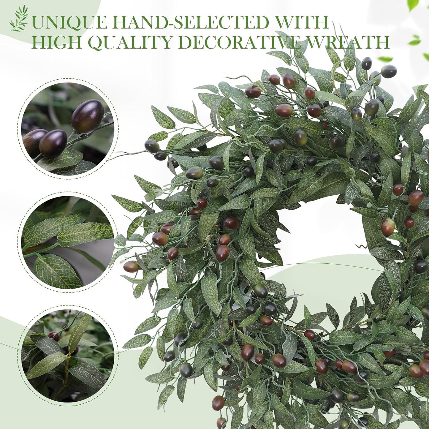 26" Handmade Olive Wreath