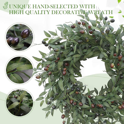 26" Handmade Olive Wreath