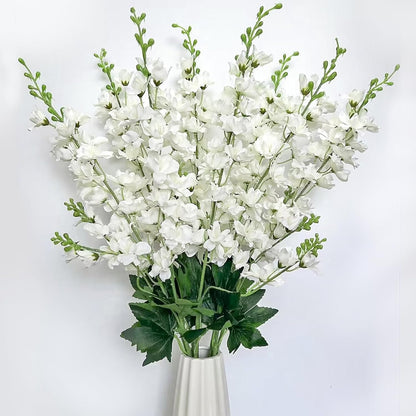 White Artificial Delphinium Stems (8PCS)