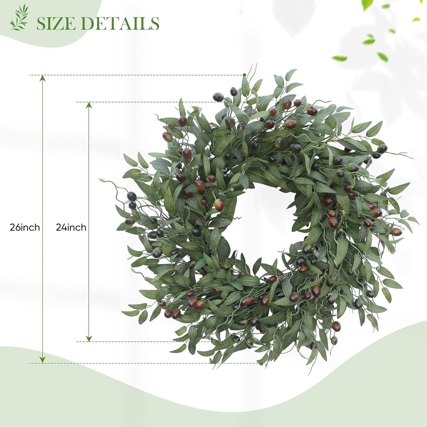 26" Handmade Olive Wreath