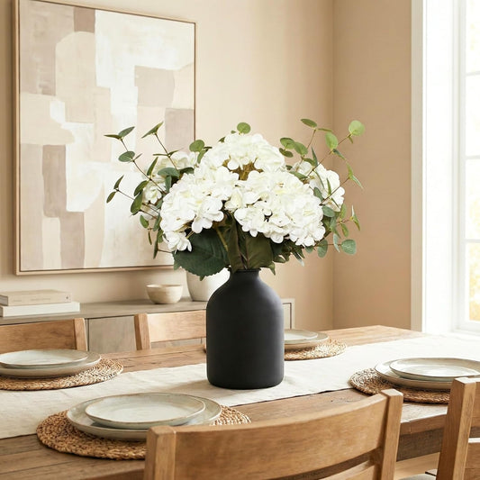 Real Touch Hydrangea & Eucalyptus Arrangement