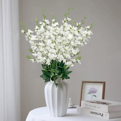 White Artificial Delphinium Stems (8PCS)