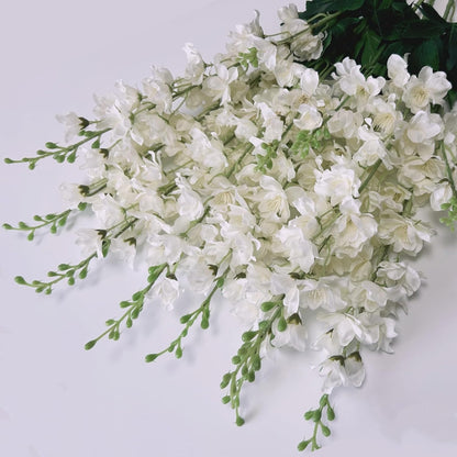 White Artificial Delphinium Stems (8PCS)