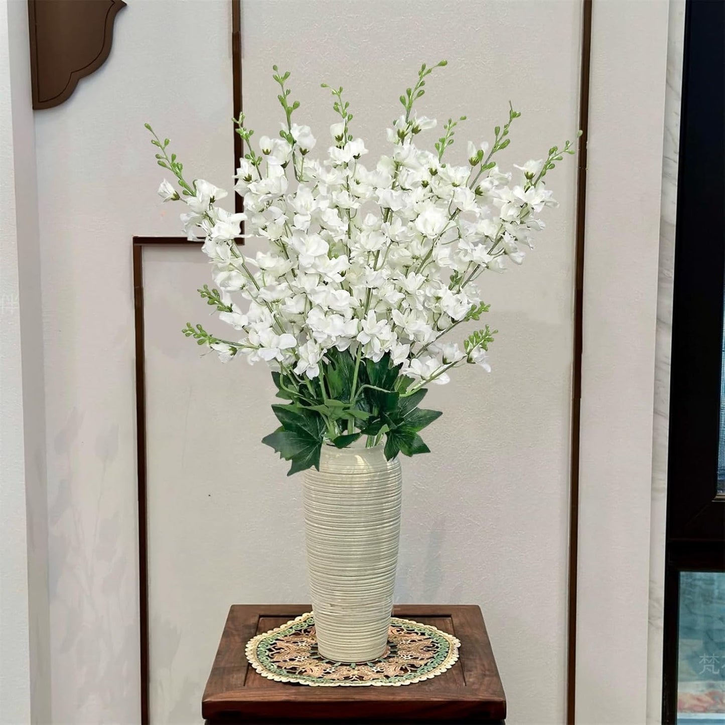 White Artificial Delphinium Stems (8PCS)