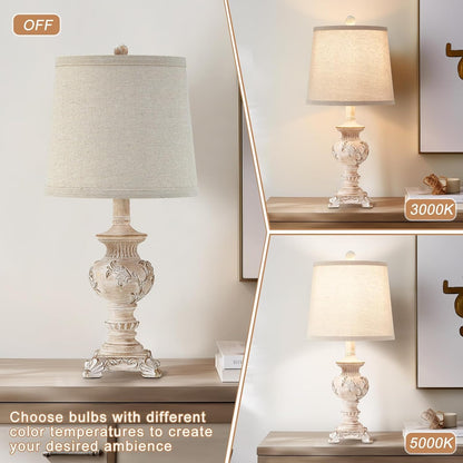 Drawealth Vintage Farmhouse Table Lamps (Set of 2)