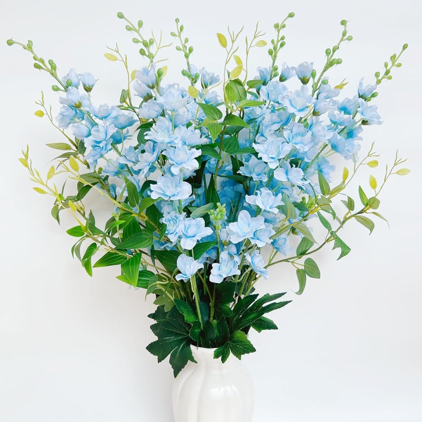 White Artificial Delphinium Stems (8PCS)