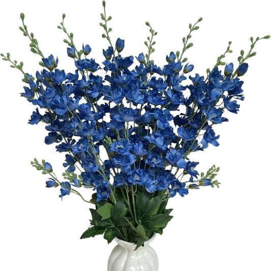 White Artificial Delphinium Stems (8PCS)